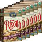 Lundberg Family Farms - Traditional Italian Risotto, Porcini Wild Mushroom, Convenient Side Dish, 20 Minute Cook Time, Pantry Staple, Non-GMO, Gluten-Free, USDA Certified Organic (5.9 oz, 6-Pack)