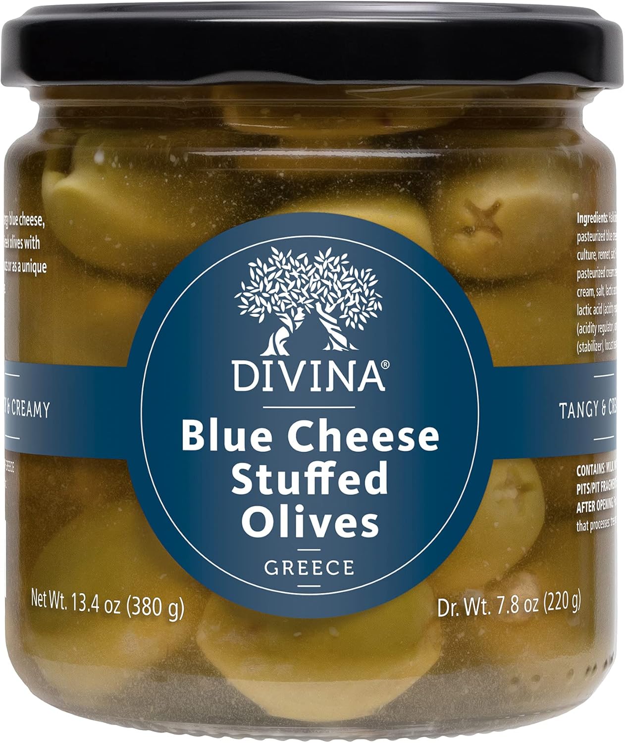 DIVINA Blue-Cheese-Stuffed Green Olives, 7.8 oz (1-Pack)