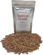 European Oak Bark, Made from 100% Quercus Robur Bark, Cut & Dried - Net weight: 1.5oz/42.5g