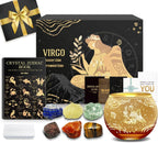 Aovila Virgo Birthday Gifts for Women - Virgo Candle Holder Crystals Birthstones Gifts Box Set - Zodiac Gifts Astrology Horoscope Gifts Birthday Gifts for Her Mother Sister Best Friends
