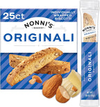 Nonni's Originali Classic Almond Biscotti Cookies – Individually Wrapped Italian Coffee Snack, Crunchy Twice-Baked, 80 Cal Each, 17.25 oz Carton