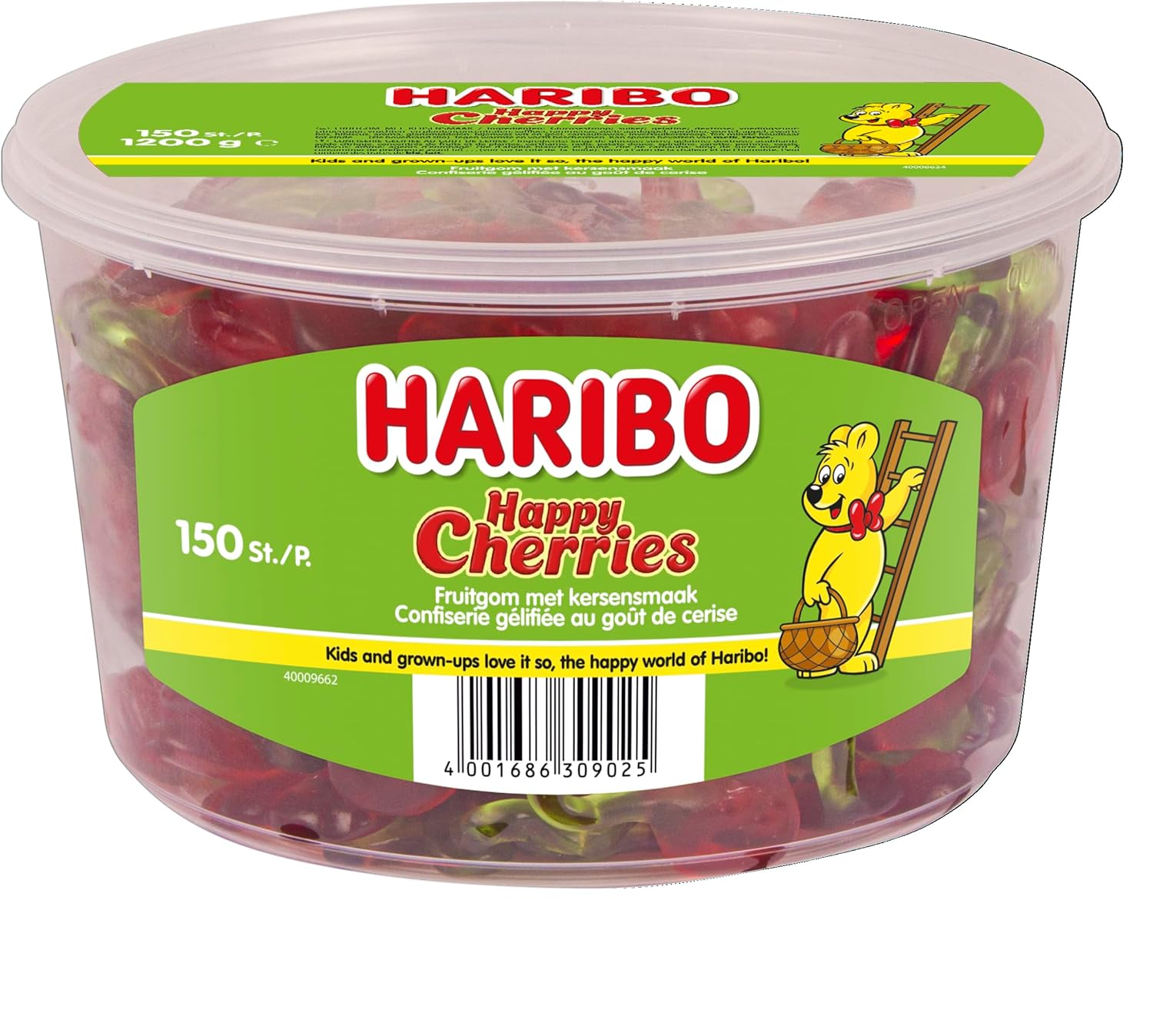 Haribo Happy Cherries, 1er Pack (1 x 1.2 kg)