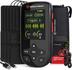 NEOCARBON TENS Unit Muscle Stimulator Ultra for Pain Relief & Recovery, TENS EMS Machine with PMS Steady Mode, Dual Channel Stim Machine for Muscle Therapy, Black