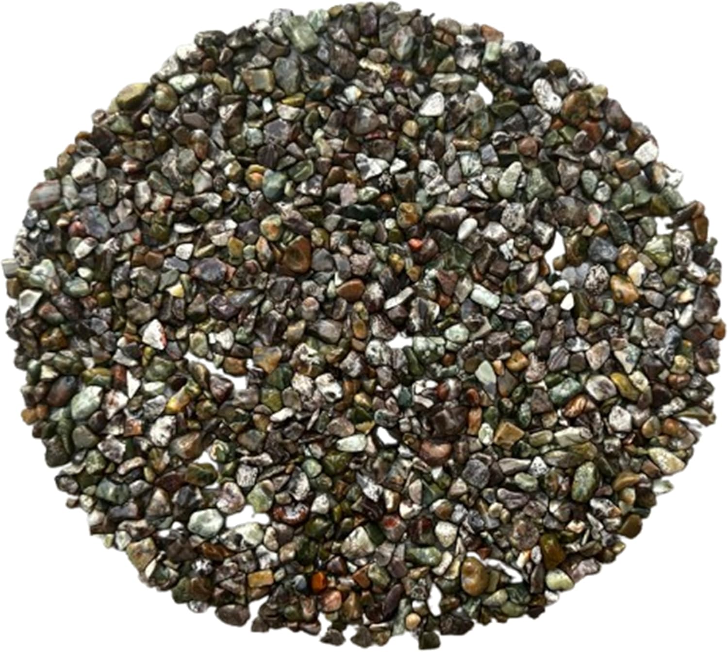 GAF TREASURES 2 oz Lot Natural Semi Tumbled Rhyolite Gemstone Chips, Crushed Mini Rhyolite Crystals, Undrilled Crystal Chips (Rhyolite)