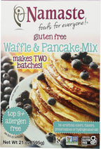 Namaste Foods Waffle & Pancake Wheat Free Gluten Free Dairy Free Mix, 21 oz