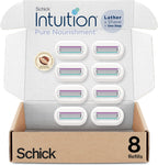 Schick Intuition Refill, Pure Nourishment Razors for Women | Intuition Razor Blades Refill with Organic Cocoa Butter, 8 Count Razor Refills