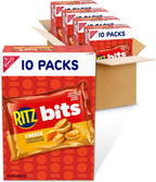 RITZ Bits Cheese Sandwich Crackers, Bulk Lunch Snacks, 40 Snack Packs (4 Boxes)