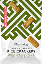 CLEARSPRING Japanese Olive Oil Rice Crackers, 50 GR