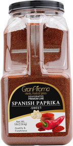 GranAroma Spanish Sweet Paprika, Bold Flavor & Vibrant Color, Perfect for Paella, Stews and BBQ (5 Pound)