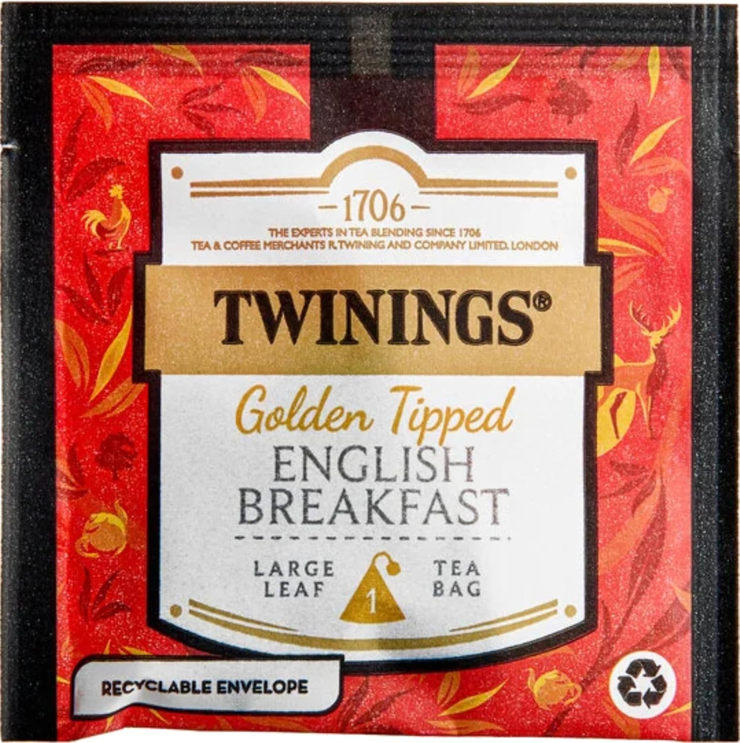 Twinings Discovery Collection Golden Tipped English Breakfast, 30 Large Leaf Pyramid Tea Bags