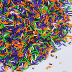 Halloween Sprinkles Mix 4.6 oz (130g) - Edible Orange, Black, Purple, Green and White Jimmies for Baking, Cookies, Cupcakes, Ice Cream Decorating - Spooky Halloween Sprinkles Holiday Party Supplies