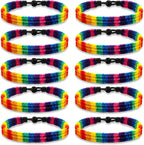 Nanafast Rainbow LGBT Pride Bracelet Handmade Braided Friendship String Bracelet for Gay & Lesbian LGBTQ Wristband Adjustable Size