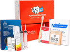 Wisdom Teeth Recovery Kit | Reusable Head Wrap with Ice Packs | Oral Irrigation Syringe, Salt Water Rinse, Gauze, Tea Bags, Electrolytes, Toothbrush