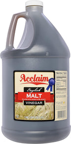 Acclaim English Malt Vinegar, All Natural, 128 Ounces (1 Gallon) - 5% Acidity