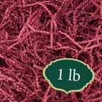 Arcadia Garden Products 1 lbs - Burgundy Crinkle Shredded Color Paper Filler Box Stuffing for Gift Wrapping & Crafts, Basket Filling, Confetti, Packaging & Shipping - RPC01BY