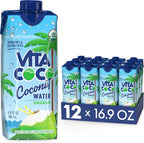 Vita Coco Coconut Water, Pure Organic | Refreshing Coconut Taste | Hydrating Electrolytes | Vital Nutrients | 16.9 Oz (Pack Of 12)