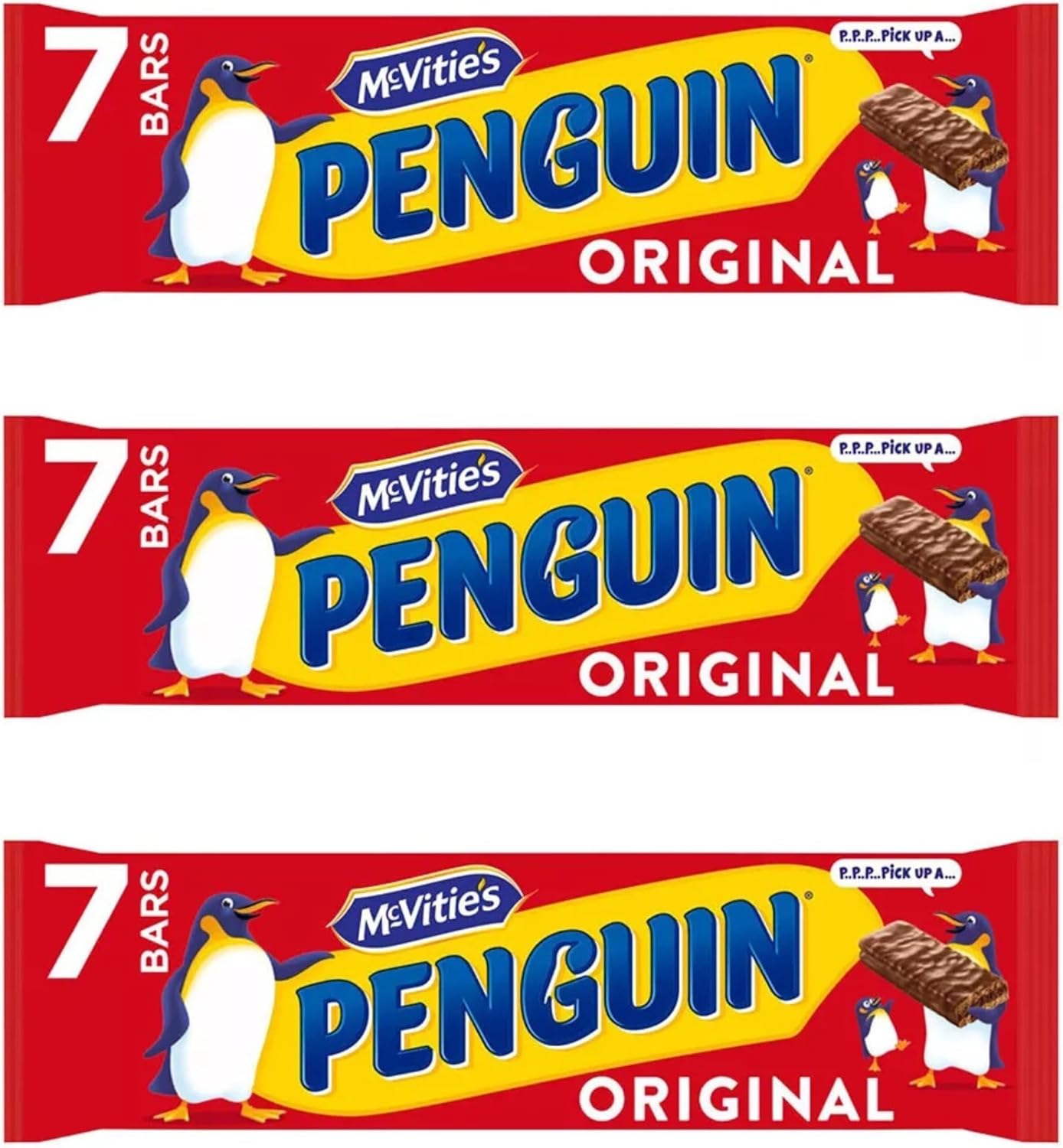 McVitie's Penguin Original 7 Bars (Pack of 3)
