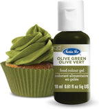 Satin Ice Food Color Liquid Gel, 0.61 fl oz Bottle, Olive Green