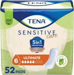 TENA Sensitive Care Incontinence Pads for Women, Bladder Control & Postpartum, Ultimate Absorbency, Regular Length, 52 Count