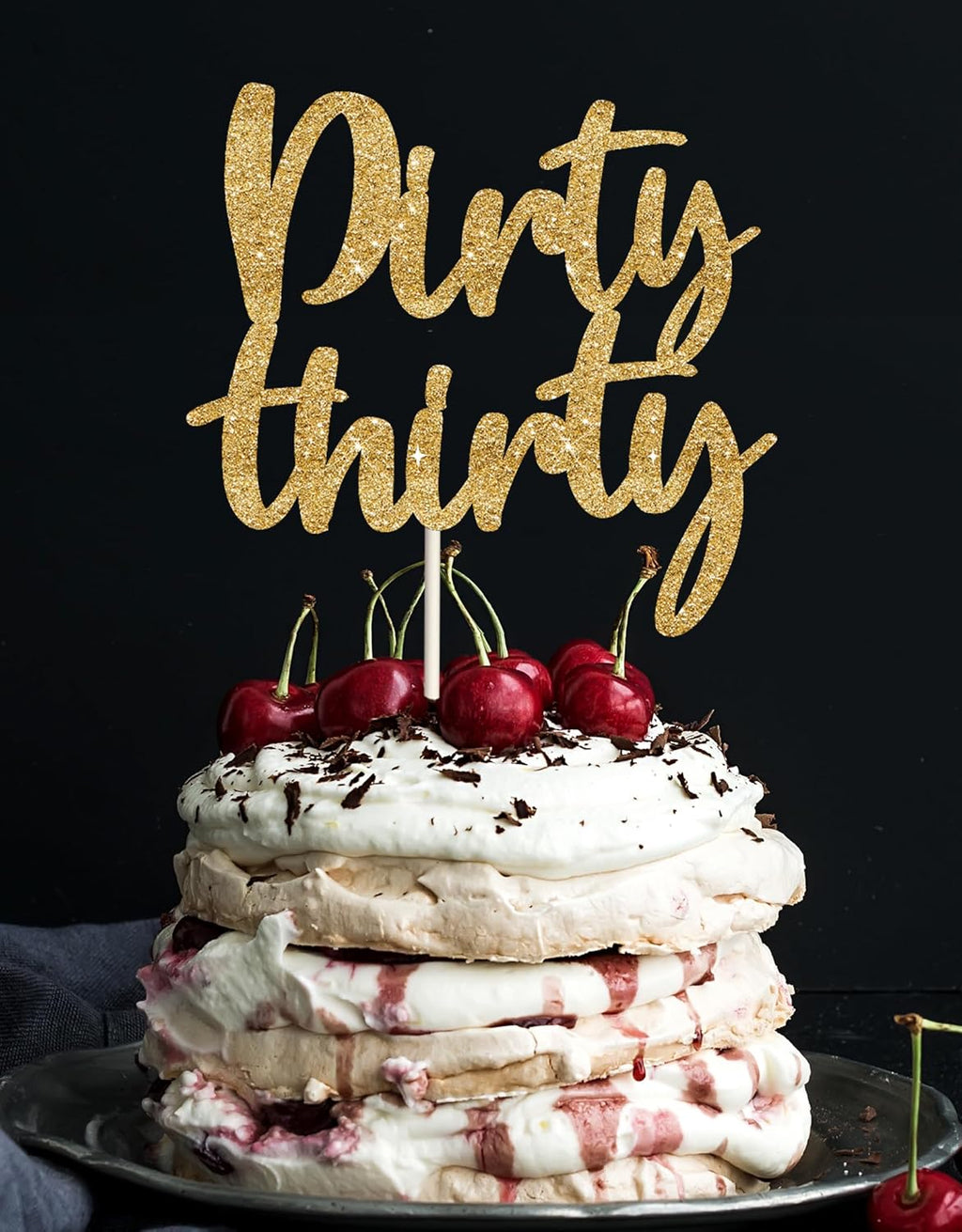 Dirty Thirty Birthday Cake Toppers, golden Cake Topper, 30 cake topper, 30th birthday decorations,30th Birthday Cake Topper, 30 Decorations for Cake