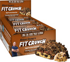FITCRUNCH Snack Size Protein Bars, 6-Layer Baked Bar, 3g of Sugar, Gluten Free & Soft Cake Core (9 Bars, Chocolate Chip Cookie Dough)