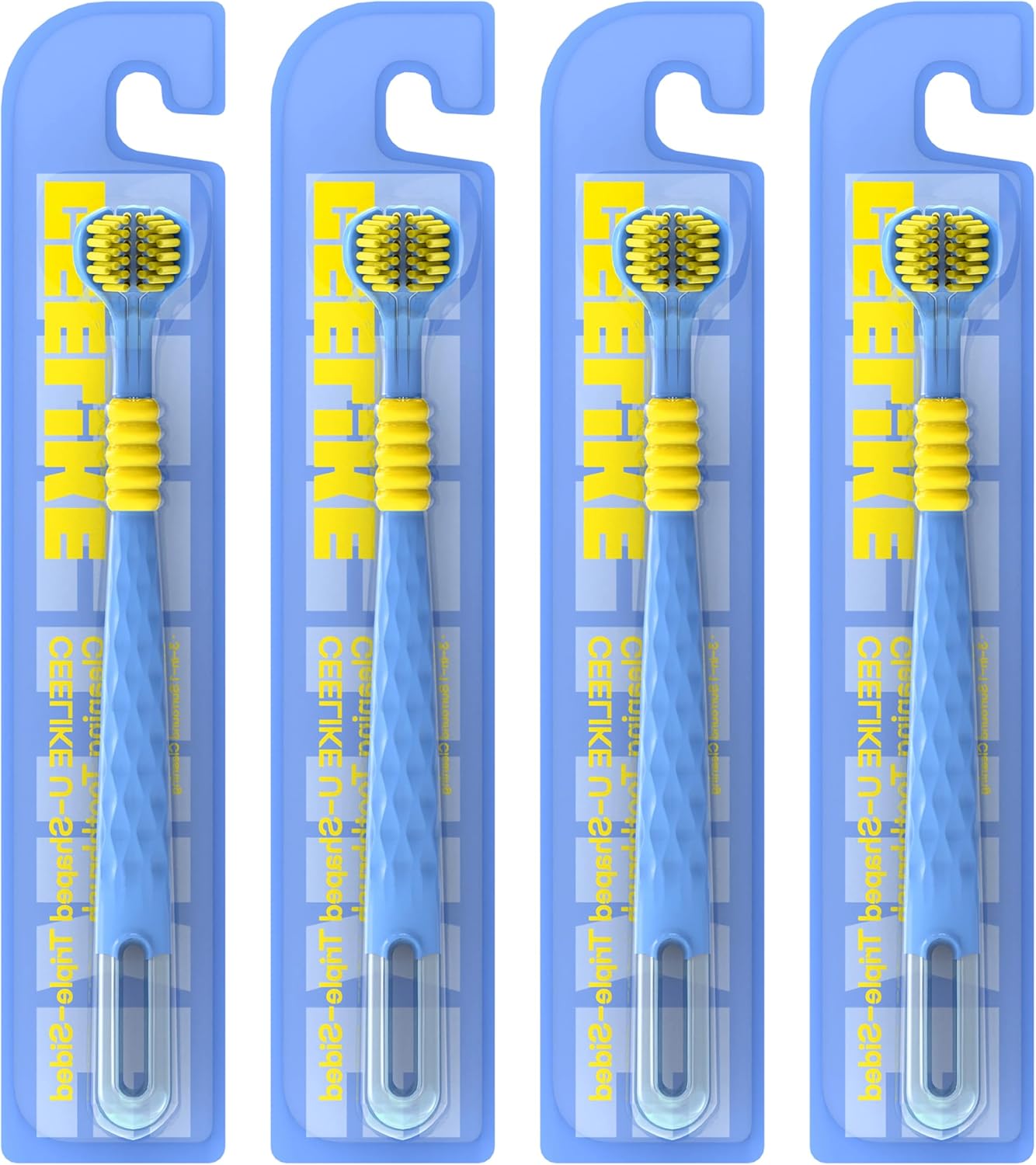 U-Shaped Triple-Sided Toothbrush, Efficient Cleaning Design with Ergonomic Handle, Soft Bristles for Oral Care, Ideal for Adults & Children (4)