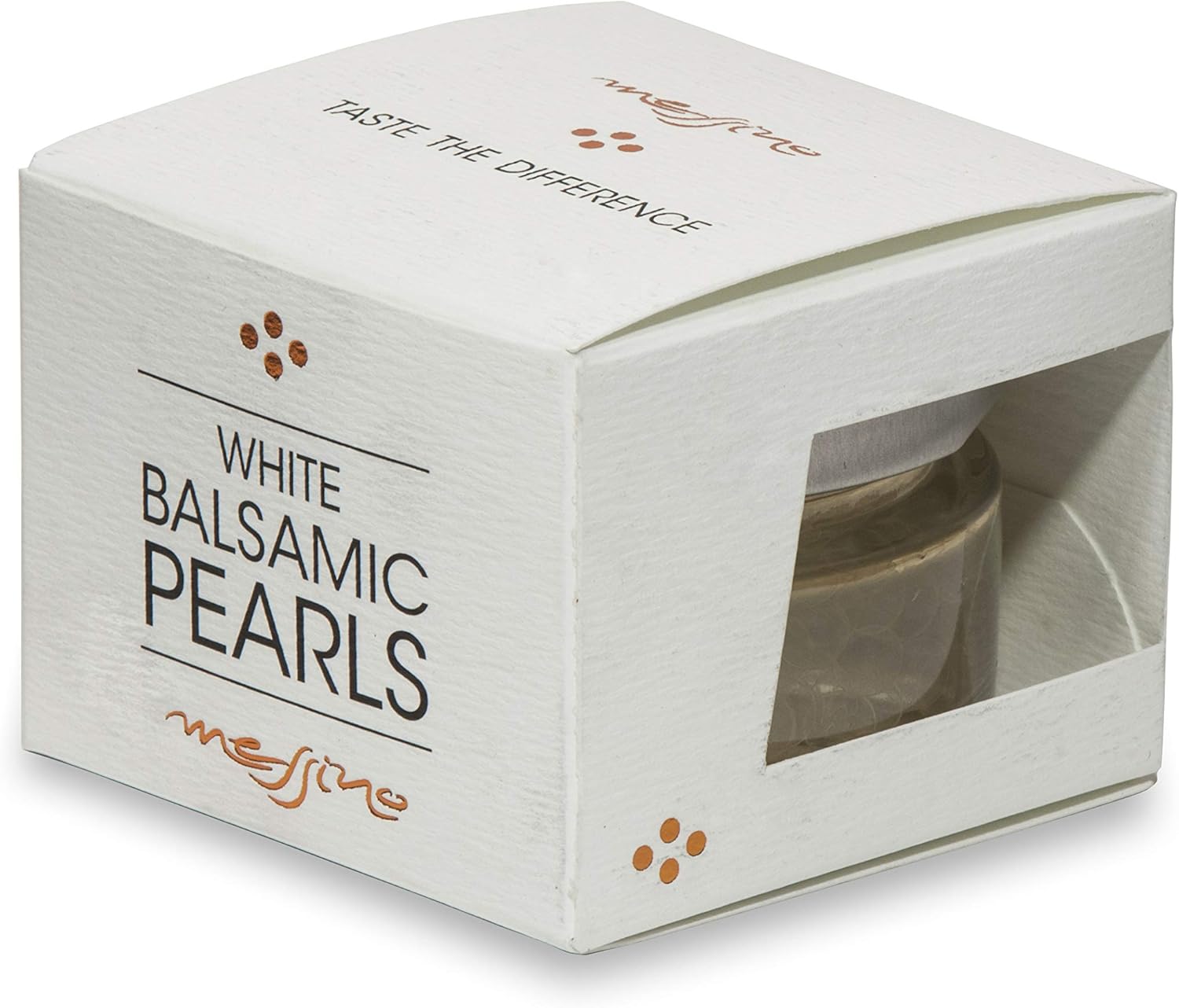 Messino White Balsamic Pearls imported from Greece, 50 ml
