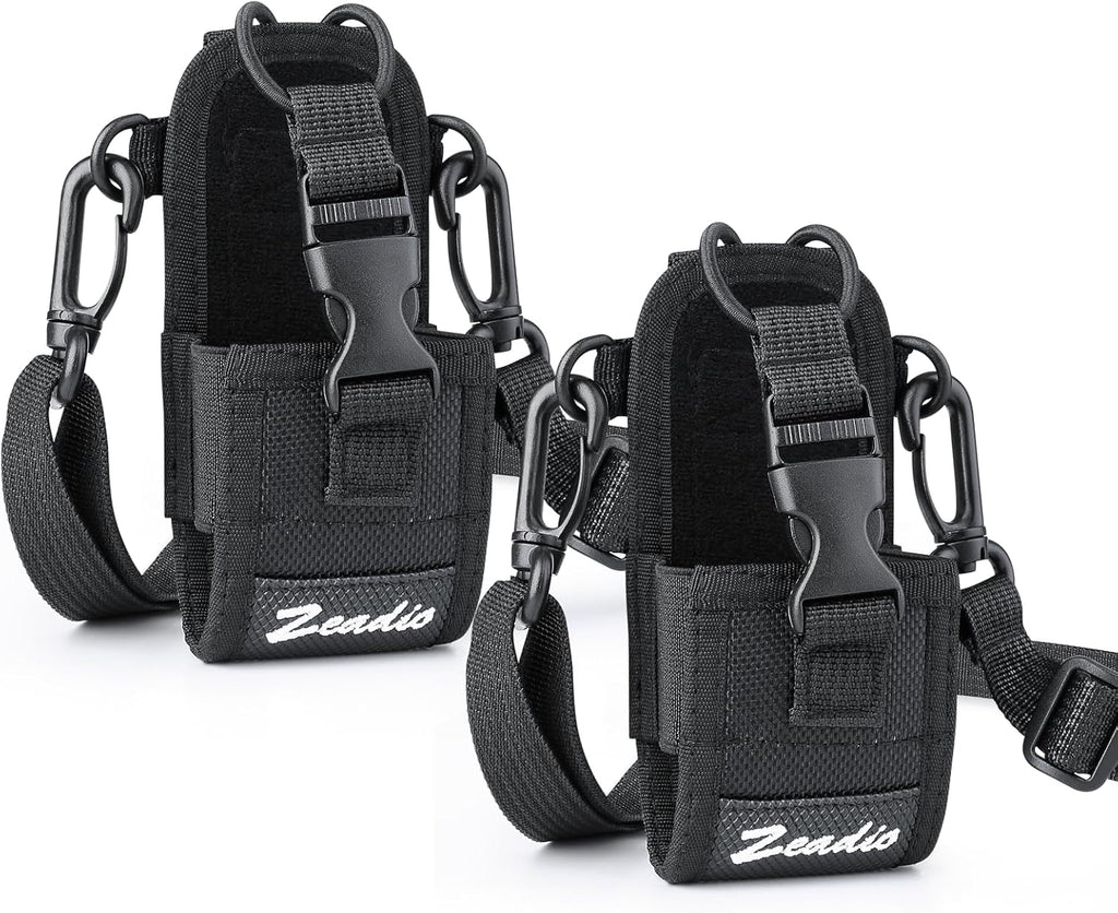 Zeadio Versatile Two-Way Radio Case, Universal Durable Holster Pouch Case Holder for Two-Way Radio Walkie Talkies (ZNC-D, Pack of 2)