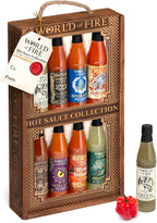 World of Fire Hot Sauce Variety Pack - 8 Hot Sauce Bottles Gift Set