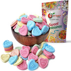 NY Spice Shop Conversation Hearts Candy - 1 Pound Heart Shaped Sweet Tarts Bulk - Ideal for Goodie Bags, Candy Bowls, Romantic Party Treats & Sweet Gifts for Loved Ones