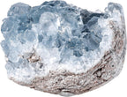 Rockcloud Natural Raw Blue Celestite Mineral Healing Crystal Cluster Geode Irregular Home Decoration Gemstone Specimen, 0.11-0.22 lb