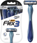 BIC Flex 3 Men’s Disposable Razors With 3 Blades, For a Smooth and Comfortable Shave, 4 Piece Razor Kit for Men