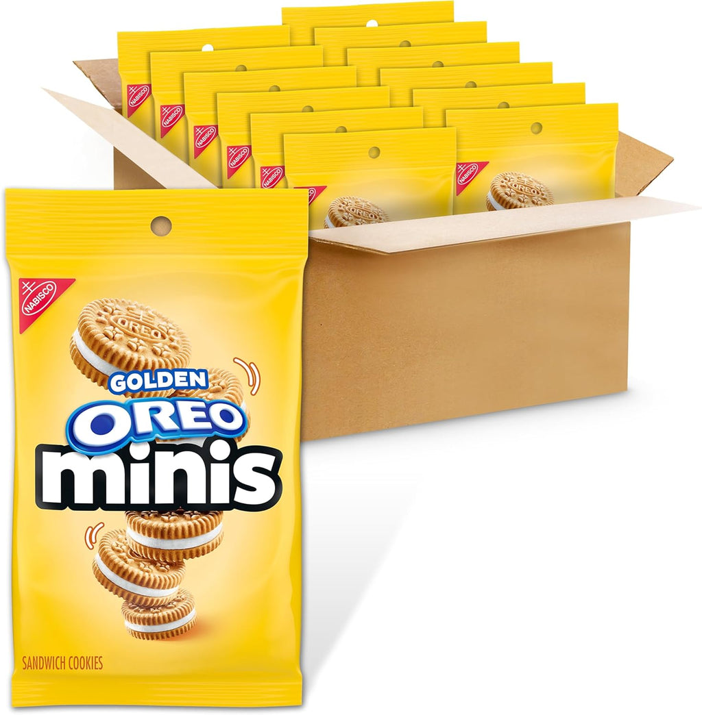 OREO Minis Golden Sandwich Cookies, 12 - 3 oz Bags