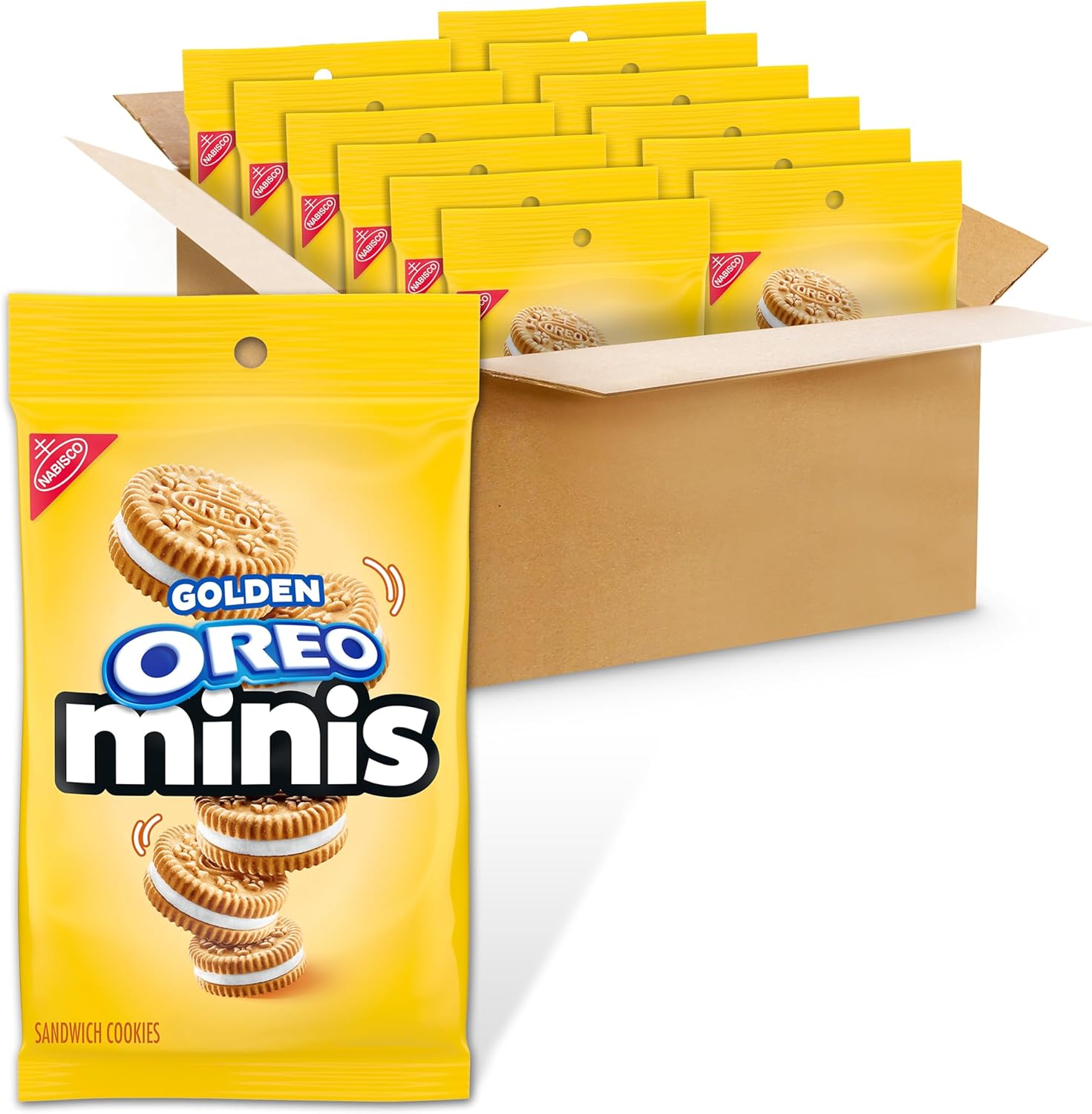 OREO Minis Golden Sandwich Cookies, 12 - 3 oz Bags