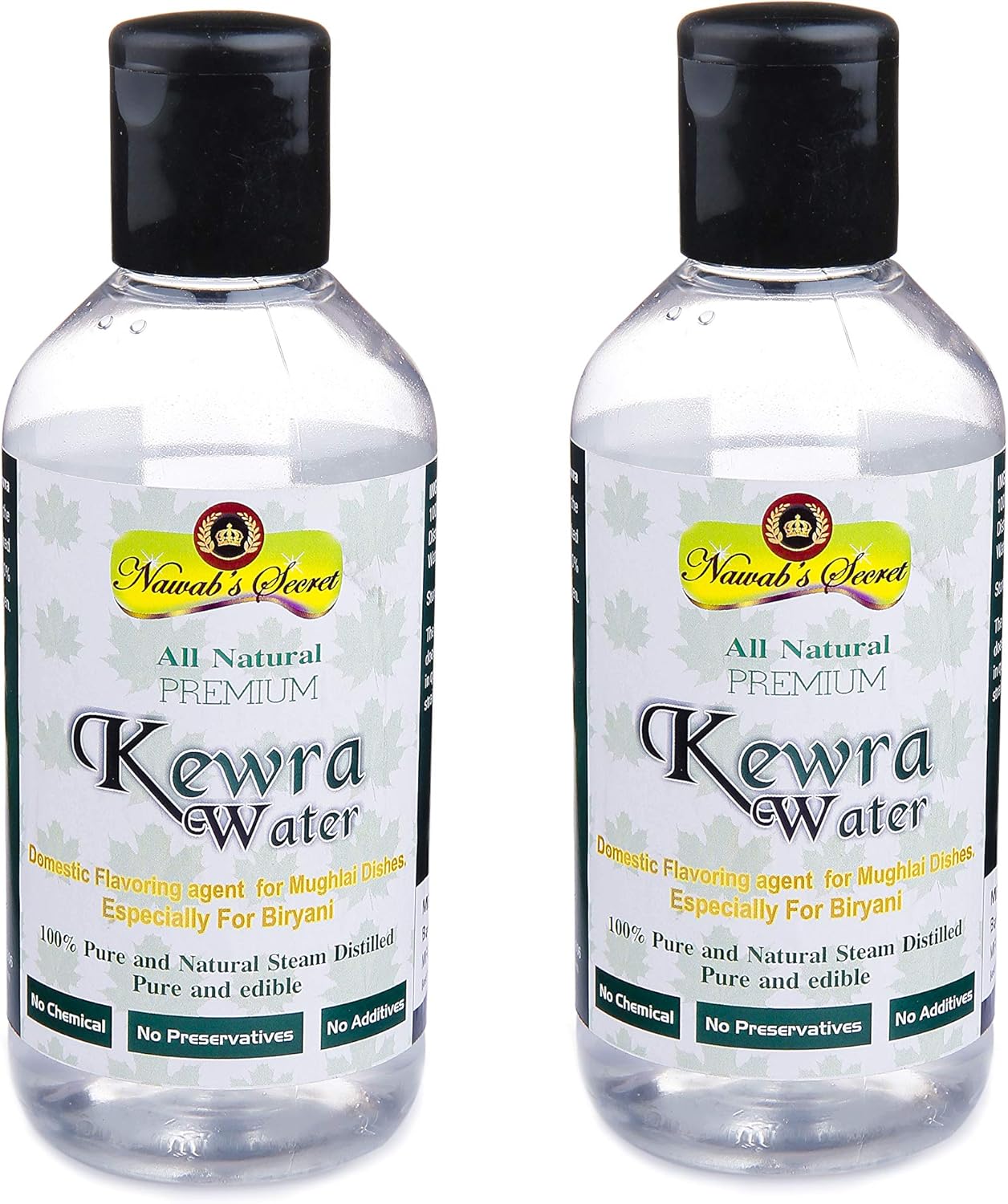 Kewra Water 400 Ml (Pack Of 2 200Ml) For Biryani And Mughlai Dishes