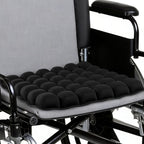 Inflatable Seat Cushion for Office, Travel, Car & Wheelchair - Inflating Air Cushion Seat, Portable Comfort Seat Cushions for Airplane, Stadium, Chair - Ergonomic Support for Long Sitting (Black)