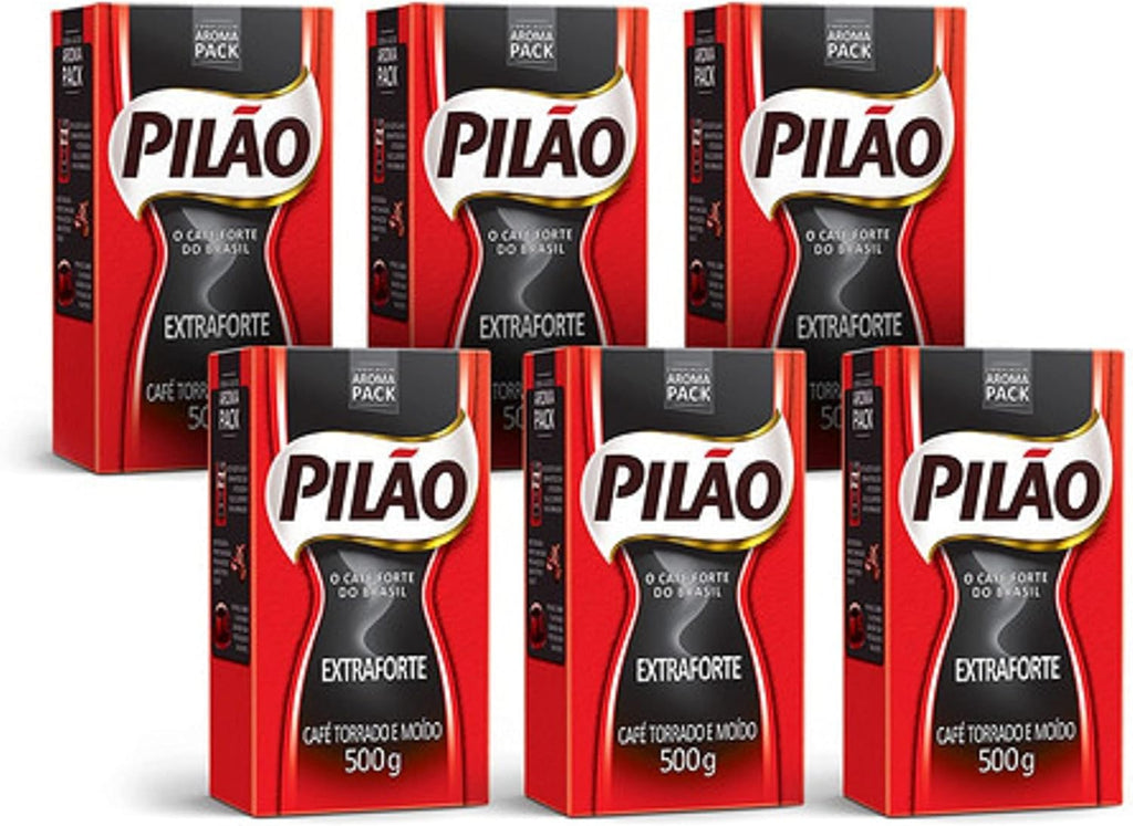 Cafe Pilao Extraforte Extra Strong Coffee 500gr 6 Pack