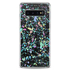 Case Compatible with Samsung S25 S24 S23 FE S22 Plus S21 Ultra S20+ S10e Note 20 S9 Paint Splashes Colored Pink Slim fit Girls Cute Green Print Flexible Silicone Colorful Clear Design Woman