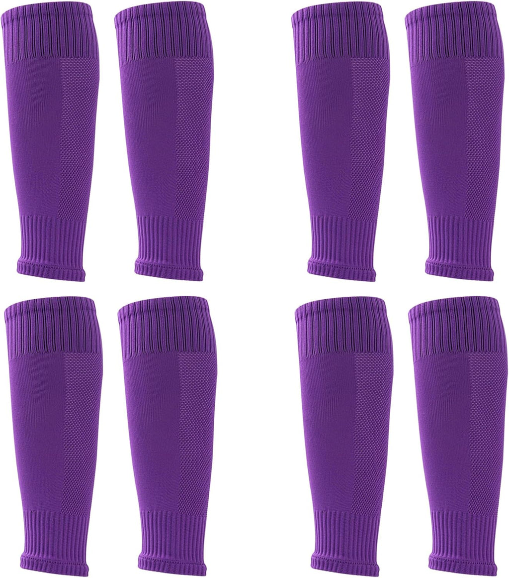 2/4/12 Pairs Pro Soccer Leg Sleeves Socks, Scrunch Leg Sleeve, Compression for Calf
