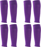 2/4/12 Pairs Pro Soccer Leg Sleeves Socks, Scrunch Leg Sleeve, Compression for Calf