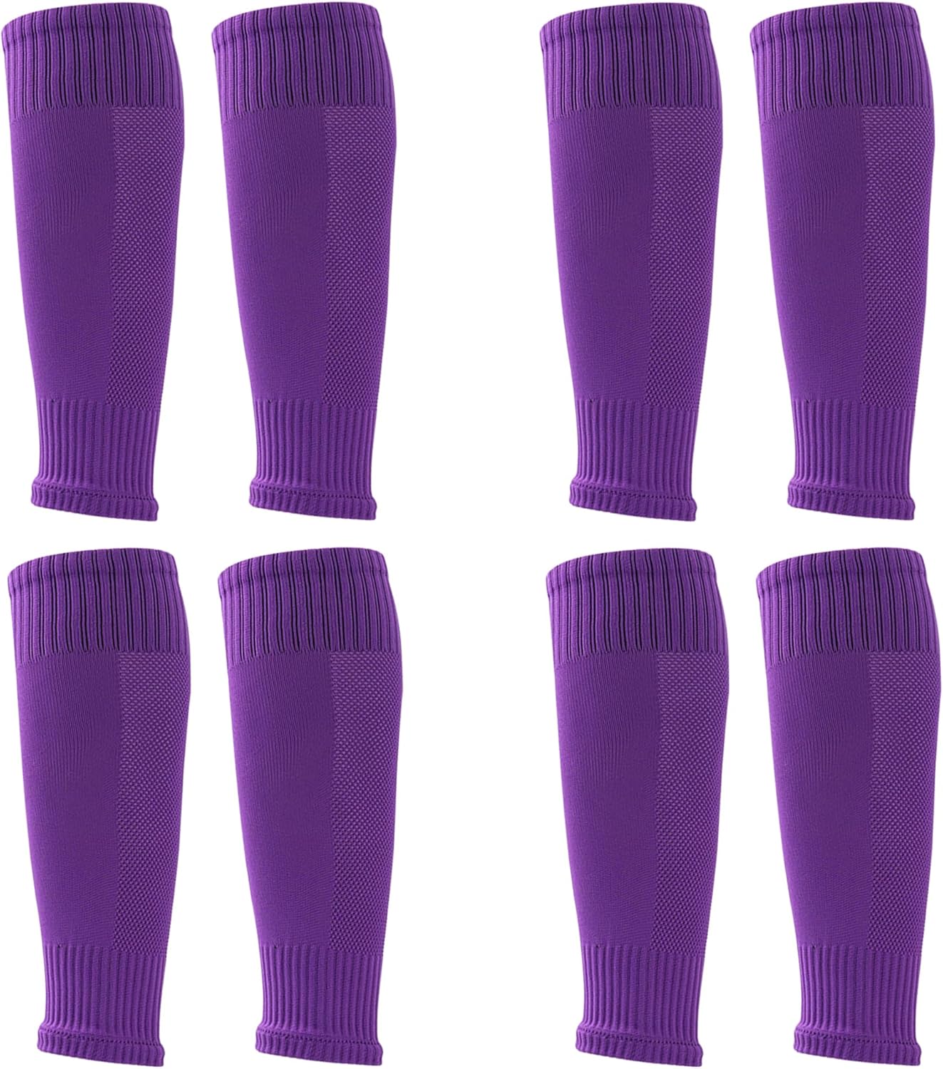 2/4/12 Pairs Pro Soccer Leg Sleeves Socks, Scrunch Leg Sleeve, Compression for Calf