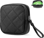 Likesing Sanitary Pad Storage Bag, Leather Period Bags for Teen Girls, Portable Tampon Menstrual Cup Pouch Nursing Pad Holder Purse, Sanitary Pouch for Feminine Products 1 Pack(Black)