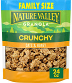 Nature Valley Crunchy Granola, Oats and Honey, Resealable Snack Pouch, Family Size, 24 oz