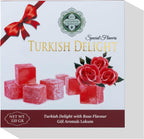 Meşhur Safranbolu Lokumcusu Turkish Delight Rose, 11.3 oz, Turkish Delights Candy, Rose Candy, Lokum, Loukoumi