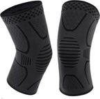Double Couple 2 Pack Copper Knee Brace Knee Compression Sleeve Support for Men Women Knee Pain Working Out Running Sport Arthritis