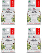 Radius Clove Cardamom Dental Floss 55 Yards Vegan & Non-Toxic Oral Care Boost & Designed to Help Fight Plaque Clear - Pack of 4