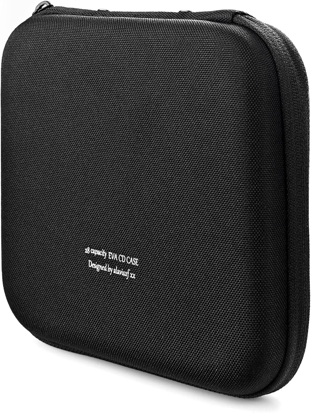 alavisxf xx CD Case, 28 Capacity EVA Protective DVD Case Portable Zipper CD Case Holder Disc Storage Organizer Wallet Bag for Car Home Travel (28 Capacity, Black28)