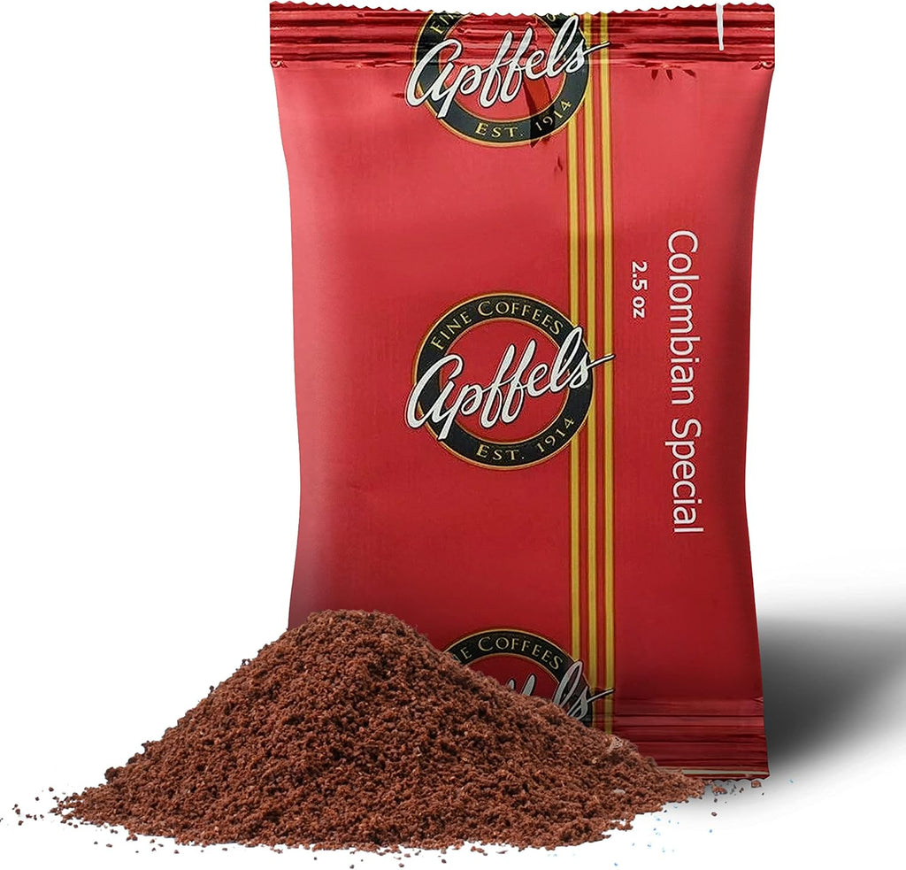 Apffels Colombian Special – Ground, Medium Roast, 100% Arabica Coffee (18 pack – 2.5 oz Each)