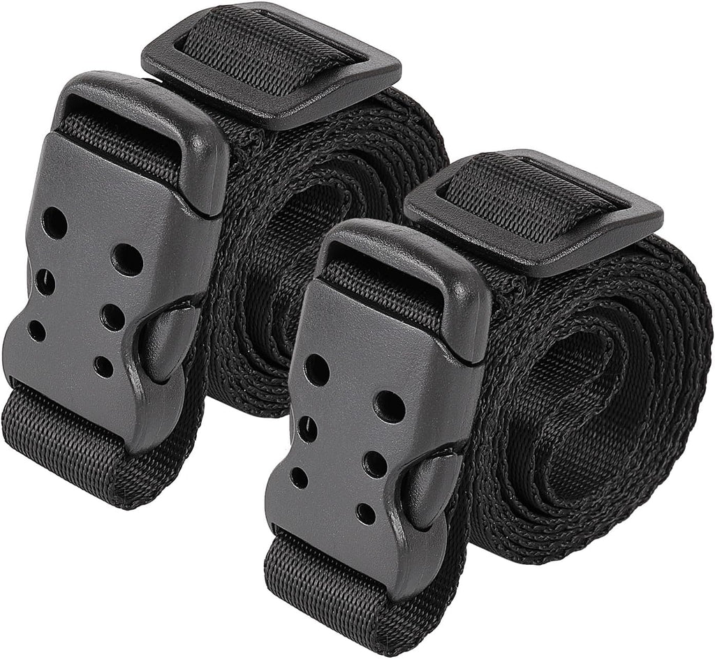 Ayaport Utility Straps with Buckle 40" Quick-Release Adjustable Nylon Straps Black 2 Pack