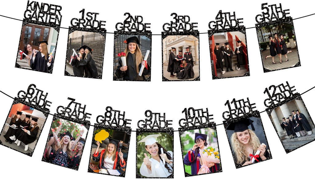 Graduation Decorations 2026 - Congrats Grad Photo Banner | K-12th Picture Banner Senior 2026 Decor for Middle High School College Class of 2026 Graduation Party Decorations Supplies